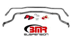 Ford Mustang Sway Bar Kit - Front + Rear - BMR Suspension - SB043 Front & Rear - Black Hammertone - `15-`17